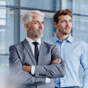 Two confident businessmen