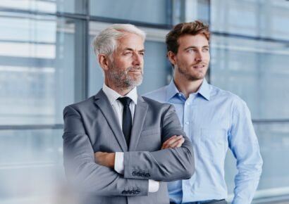 Two confident businessmen