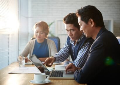 Business Colleagues Watching Presentation